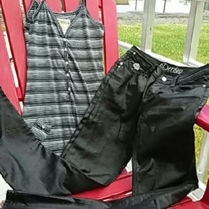 Adorable NWOT Black Shiny Jeans