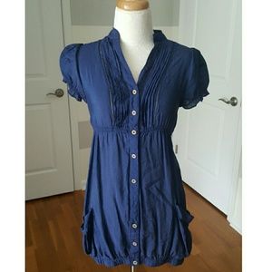 Button up Blue Tunic