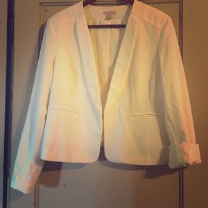 White lined blazer