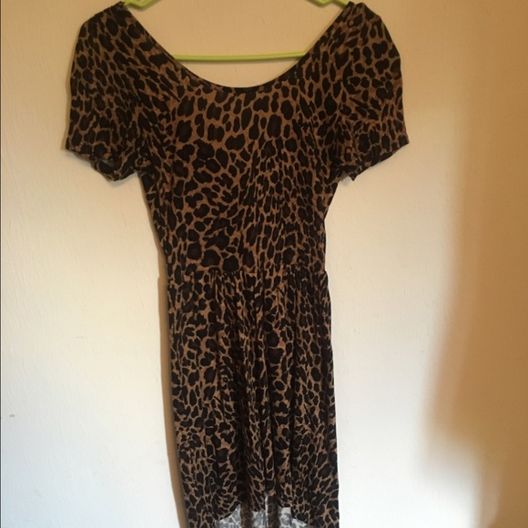 HI LO LEOPARD DRESS