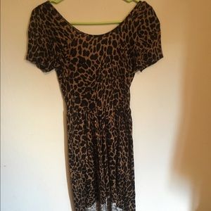 HI LO LEOPARD DRESS