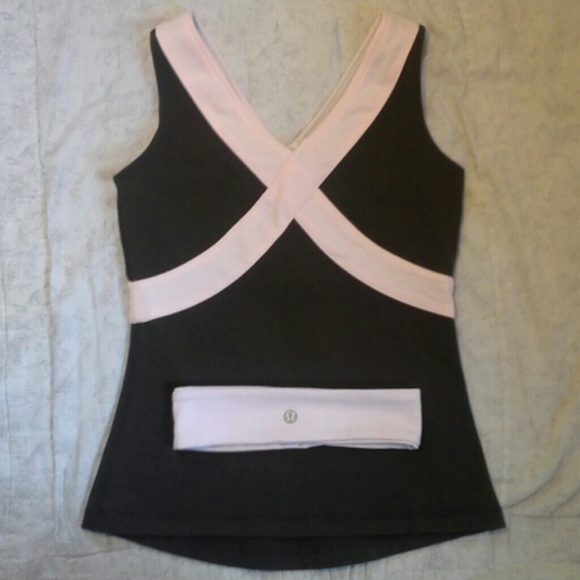 Lululemon size 4 pink/Brown tank