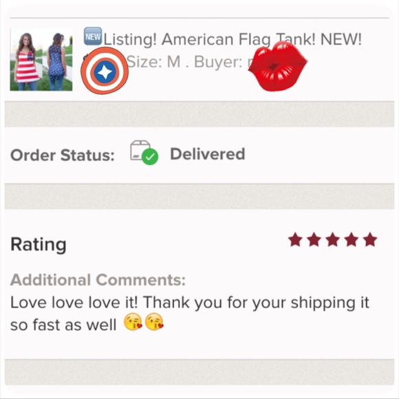 American Flag Chiffon Pocket Tank! NEW! - Picture 4 of 7