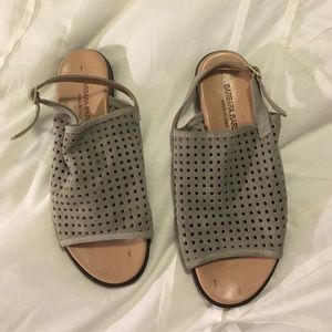 Suede gray sandals