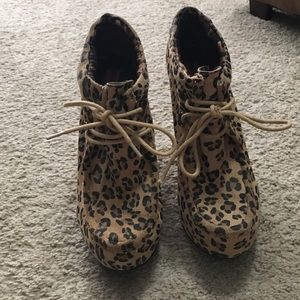 Betsey Johnson wedge booties