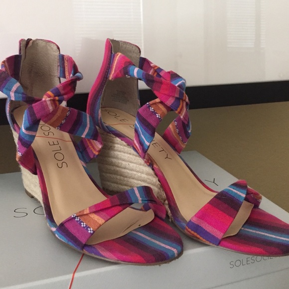 Sole Society Shoes - Sole Society So-Meika Paraguay Fabric espadrilles