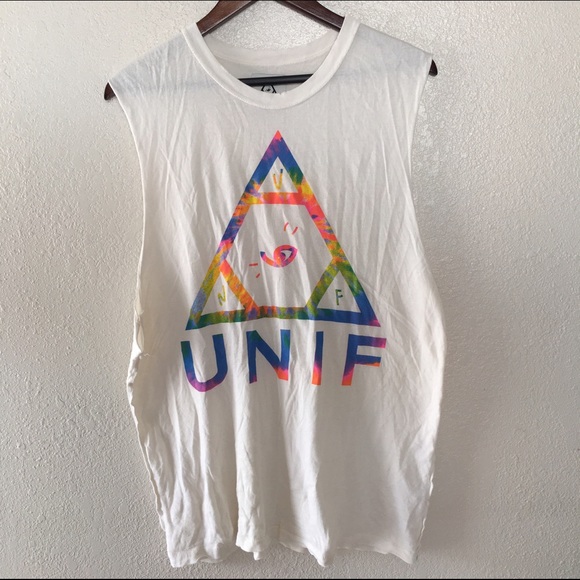 UNIF Tops - UNIF SZ M LOGO TYE DYE T SHIR TOP TANK