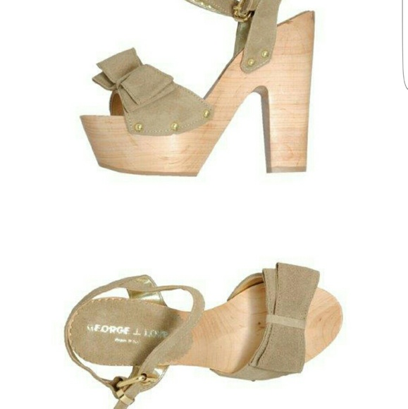 George Love Shoes - Wooden Platform Sandal's