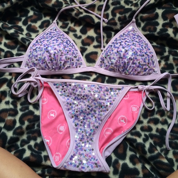 VS Pink sequin bikini!