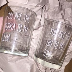 You are the rocks cocktail glass set