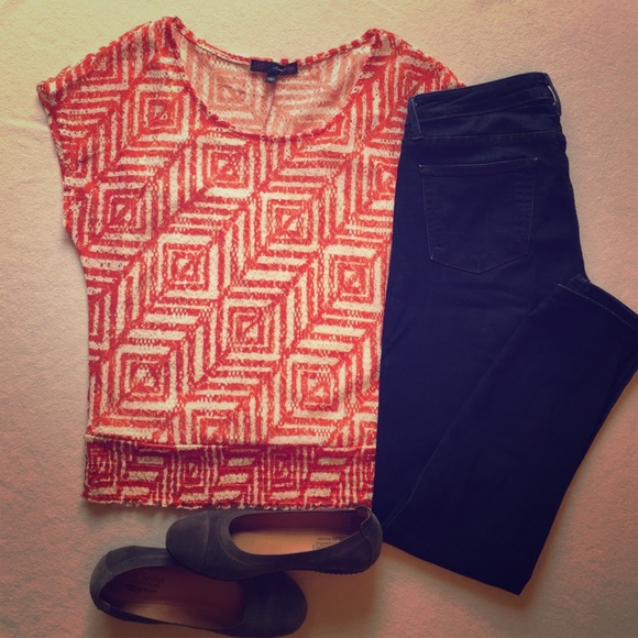 Crochet Tribal Print Top