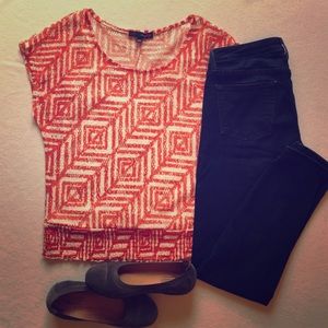 Crochet Tribal Print Top