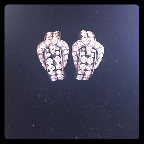 Buckle Rhinestone Earrings