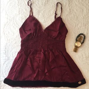 SOLD. Sexy maroon top!