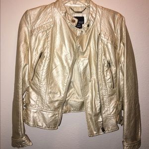 Gold moto jacket
