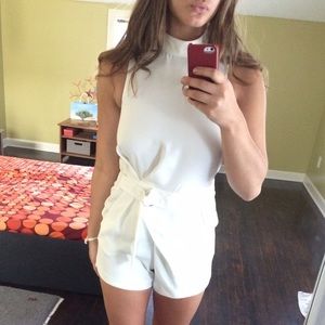 Top shop white chiffon romper