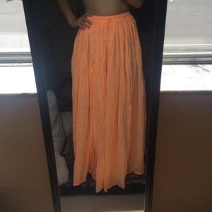 Coral maxi skirt