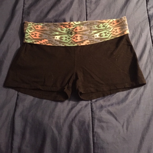 Black yoga shorts