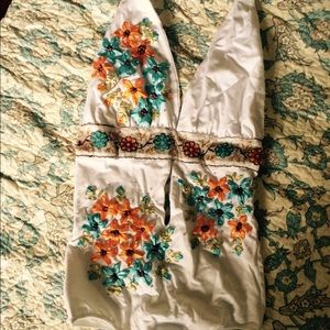 Colombian body suit  hand make decoration