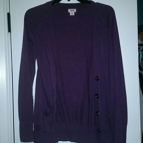 Plum colored cardigan