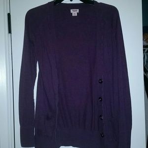 Plum colored cardigan