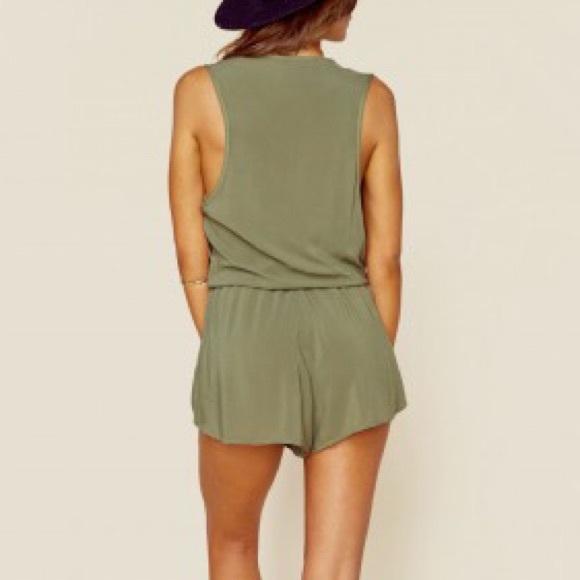 Blue life deep v romper SOLD - Picture 2 of 2