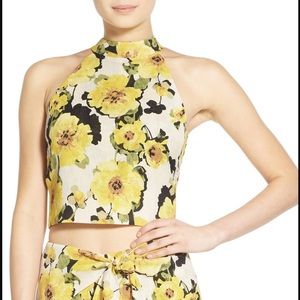 J.O.A. Floral Crop Top