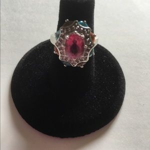 Pink topaz ring