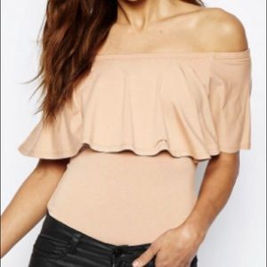 ASOS Off Shoulder Body With Ruffle Detail