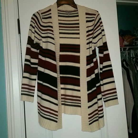 Long striped cardigan