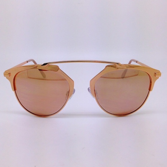 ❤️BOGO❤️New Rose Gold Mirrored Retro Round