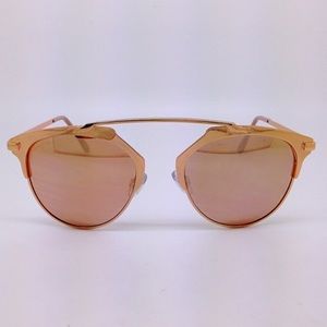 ❤️BOGO❤️New Rose Gold Mirrored Retro Round