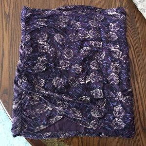 Free people purple floral pencil skirt