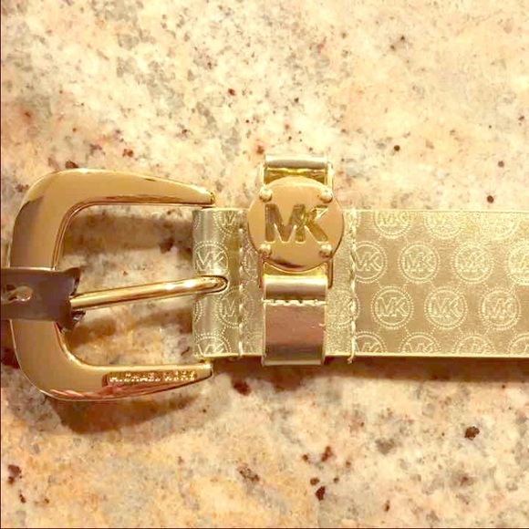 NWT Michael Kors gold belt