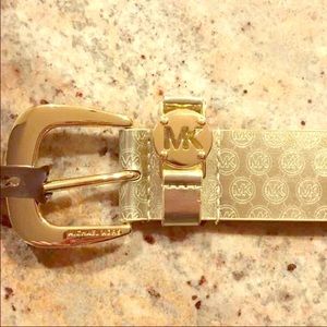 NWT Michael Kors gold belt
