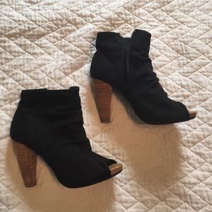 Open Toed Heeled Boots