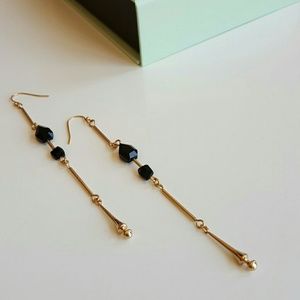 Jewelmint Long Gold Pendant Earrings