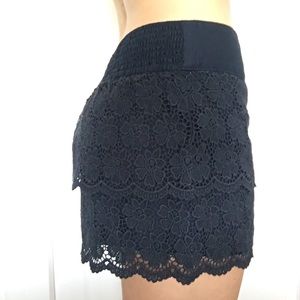 Hollister Dark Navy Lace Skirt