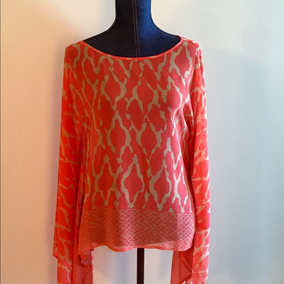 Bebe sheer flowing top.
