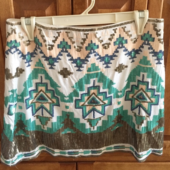 Sequin Mini Skirt