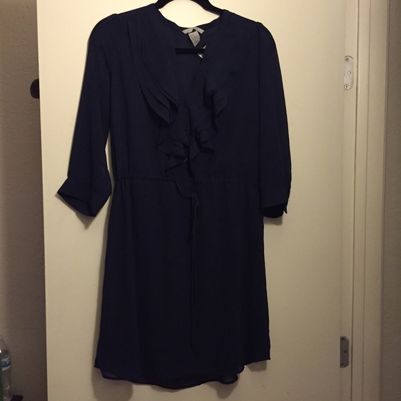H&M flowy navy dress