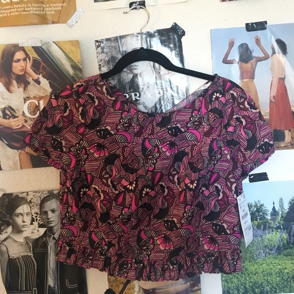 Zara ruffled crop top