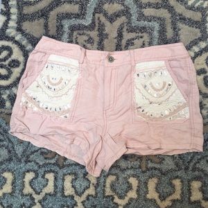 Free People Embellished Shorts