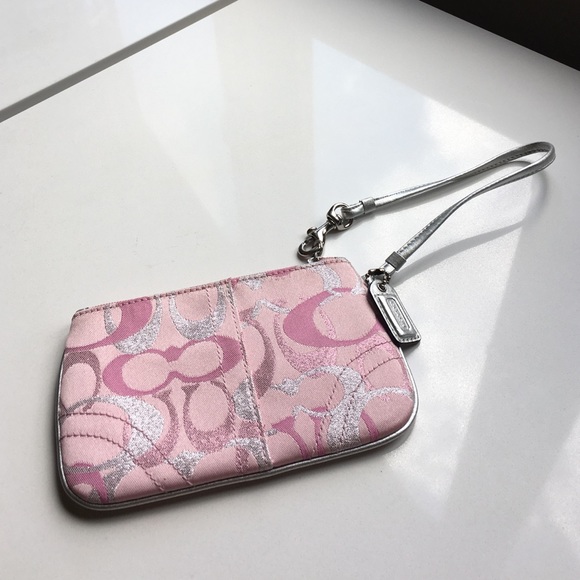 Coach Handbags - Coach pink wristlet
