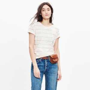 Madewell Slub Crewneck Tee in minimal stripe