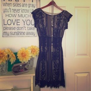 Dress: black lace, perfect condition never worn.