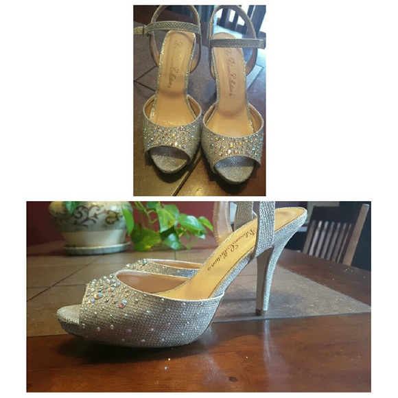 Sparkly silver heels - Picture 1 of 1