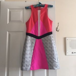 Color blocked cocktail dress