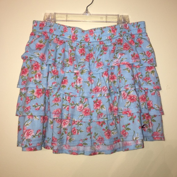 Floral Print Ruffle Skirt