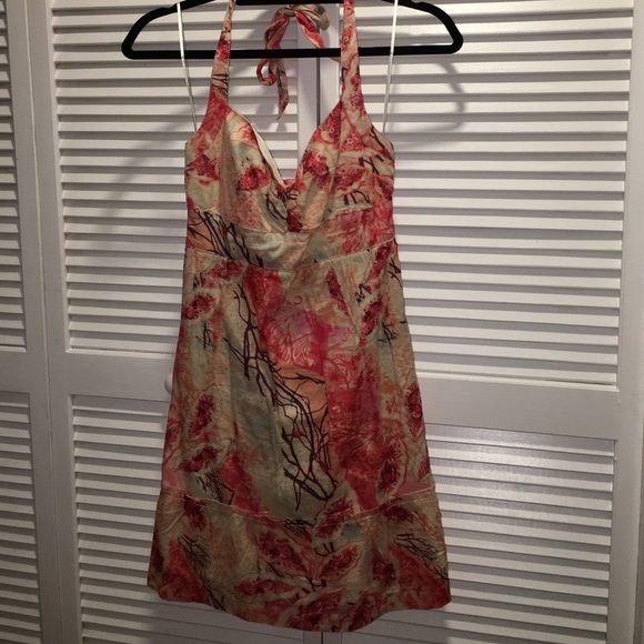 Abstract floral print dress by guess